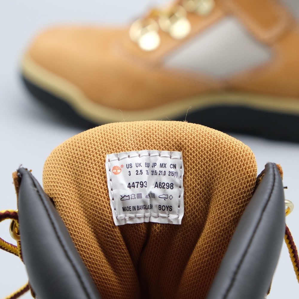Timberland Field Boot Kids Size 3 Wheat Nubuck Mesh Rugged Outdoor 44793 - Picture 5 of 11